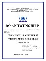 Ứng dụng xử lý ảnh thiết kế thi công mạch chống trộm thông minh