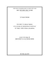 Tổ chức và hoạt động của cơ quan thi hành án dân sự từ thực tiễn tỉnh lâm đồng