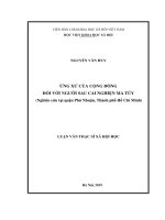 Ứng xử của cộng đồng đối với người sau cai nghiện ma túy – (nghiên cứu tại quận phú nhuận, thành phố hồ chí minh) 