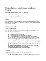 các câu lệnh cơ bản trong ubuntu và bộ câu hỏi trắc nghiệm mã nguồn mở