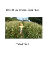 TRANH tô màu đơn GIẢN của bé 7 TUỔI 