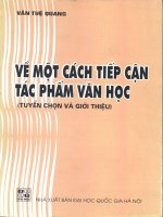 Về một các tiếp cận tác phẩm văn học