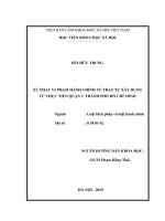 Xử phạt vi phạm hành chính về trật tự xây dựng từ thực tiễn Quận 7, thành phồ Hồ Chí Minh (Luận văn thạc sĩ)