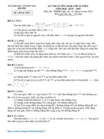 BỘ 2 18 đề TOÁN vào 10 các TỈNH 2019 2020