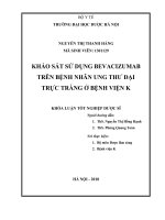 Khảo sát sử dụng bevacizumab trên bệnh nhân ung thư đại trực tràng ở bệnh viện k 