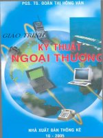 Giáo trình kỹ thuật ngoại thương  đoàn thị hồng vân 