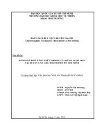 Đánh giá khả năng trữ carbon của một số loài cây thuộc rừng ngập mặn tại huyện cần giờ, thành phố hồ chi minh 