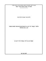 Theo dõi thi hành pháp luật từ thực tiễn tỉnh Gia Lai (Luận văn thạc sĩ)
