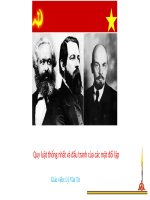 quy luật thống nhất và đấu tranh của các mặt đối lập (quy luật mâu thuẫn)