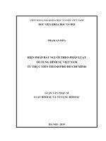 Biện pháp bắt người theo pháp luật tố tụng hình sự Việt Nam từ thực tiễn TP. Hồ Chí Minh (Luận văn thạc sĩ)