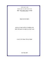 Quản lý nhà nước về thông tin đối với mạng xã hội tại việt nam