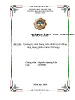 Quảng lý nhà hàng trên thiết bị di động ứng dụng phần mềm POSapp 