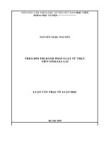 Theo dõi thi hành pháp luật từ thực tiễn tỉnh gia lai 