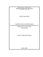Nghiên cứu đề xuất phương pháp xác định nồng độ bụi (PM10) trong không khí khu vực đô thị việt nam từ dữ liệu ảnh vệ tinh 