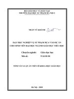 Dạy học nghiệp vụ sư phạm dụa vào dự án cho sinh viên đại học ngành giáo dục tiểu học tt 