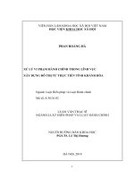 Xử lý vi phạm hành chính trong lĩnh vực xây dựng đô thị từ thực tiễn tỉnh Khánh Hòa (LV thạc sĩ)