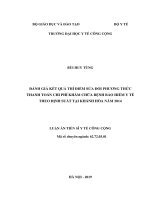 Đánh giá kết quả thí điểm sửa đổi phương thức thanh toán chi phí khám chữa bệnh bảo hiểm y tế theo định suất tại Khánh Hòa năm 2014