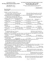 Đề thi thử THPT quốc gia 2019 môn địa lí lần 2 có đáp án   trường THPT nguyễn trung thiên 