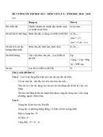 ĐỀ CƯƠNG ôn tập học kì i ly 6