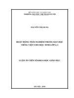 Hoạt động trải nghiệm trong dạy học tiếng việt cho học sinh lớp 4, 5