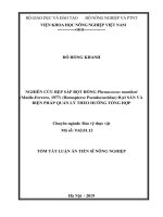 Nghiên cứu đặc điểm sinh vật học, sinh thái học của rệp sáp bột hồng phenacoccus manihoti (matile ferrero, 1977) (homopter pseudococcidaehại sắn và biện pháp quản lý theo hướng tổng hợp tt 