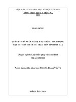 Quản lý nhà nước về dịch vụ thông tin di động mặt đất trả trước từ thực tiễn tỉnh đắk lắk 