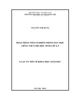 Hoạt động trải nghiệm trong dạy học tiếng việt cho học sinh lớp 4, 5 