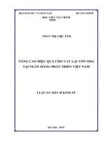 Nâng cao hiệu quả cho vay lại vốn ODA tại ngân hàng phát triển việt nam