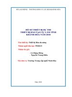 HỒ sơ THUYẾT MINH THIẾT bị THAM GIA dự THI  TCN NINH hòa  2018 ok