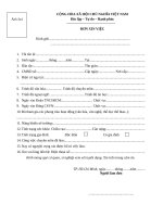 Một số mẫu đơn xin việc hay