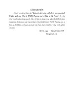 “Quản trị thị trường chiến lược sản phẩm thiết bị điện lạnh của Công ty TNHH Thương mại và Đầu tư Hà Thành