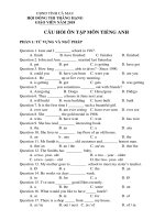 Ngân hàng câu hỏi ôn thi nâng hạng viên chức giáo viên GV 2018(môn+tiếng+anh) 