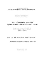 Phát triển nguồn nhân lực tại trung tâm kinh doanh VNPT lào cai 