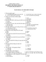 Ngân hàng câu hỏi ôn thi nâng hạng viên chức giáo viên  GV 2018+(môn+tin+học) 