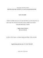 Tăng cường quản lý dự án đầu tư xây dựng cơ bản bằng nguồn ngân sách trên địa bàn thành phố bắc ninh 