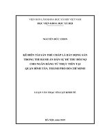 Kê biên tài sản thế chấp là bất động sản trong thi hành án dân sự để thu hồi nợ cho ngân hàng từ thực tiễn tại quận Bình Tân, thành phố Hồ Chí Minh