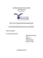 tiểu luận kế hoạch kinh doanh