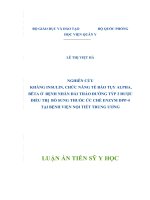 Nghiên cứu kháng insulin, chức năng tế bào tụy alpha, bêta ở bệnh nhân đái tháo đường týp 2 được điều trị bổ sung thuốc ức chế enzyme DPP-4 tại Bệnh viện Nội tiết trung ương (FULL TEXT)