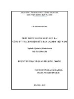 Phát triển nguồn nhân lực tại công ty trách nhiệm hữu hạn lazada việt nam