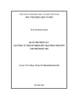 Quản trị nhân lực tại công ty trách nhiệm hữu hạn phần mềm FPT _ chi nhánh hà nội