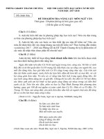 ĐỀ THI KIỂM TRA NĂNG LỰC GVDG HUYỆN - VĂN