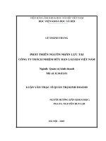Phát triển nguồn nhân lực tại công ty trách nhiệm hữu hạn lazada việt nam 