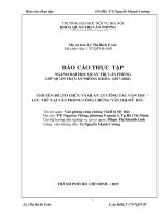 Khảo sát công tác văn thư lưu trữ tại văn phòng công chứng Văn Thị Mỹ Đức