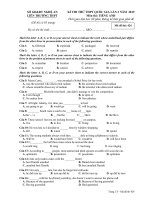 Đề thi thử THPT QG môn tiếng anh năm 2019 lần 2   sở GDĐT nghệ an   mã đề 424 