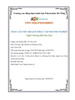 BÁO CÁO THU HOẠCH THỰC TẬP DOANH NGHIỆP