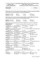 Đề thi thử THPT QG môn tiếng anh năm 2019 lần 2   THPT lương ngọc quyến   mã đề 021 