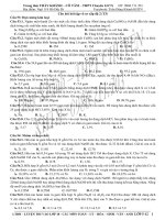 Đề trắc nghiệm luyện thi vô cơ môn hóa