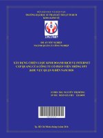 Xây dựng chiến lược kinh doanh dịch vụ internet cáp quang của công ty cổ phần viễn thông FPT (khu vực quận 9) đến năm 2020 