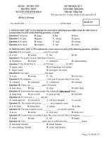 Đề thi thử THPT QG môn tiếng anh năm 2019   THPT nguyễn thị minh khai 