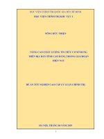 Luận Văn  Nâng cao chất lượng Tổ chức cơ sở đảng trên địa bàn tỉnh Cao Bằng trong giai đoạn hiện nay